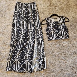 Express crop top (xs) and skirt (sm)